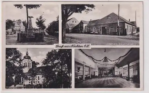 42810 Mehrbild Ak Gruß aus Nochten O.L. Kriegerdenkmal, Gasthaus usw. um 1940