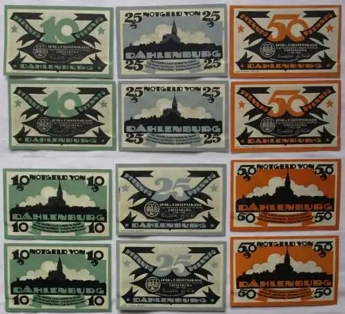 6 Banknoten Notgeld Spar- und Darlehnskasse Dahlenburg 1920 (168657)