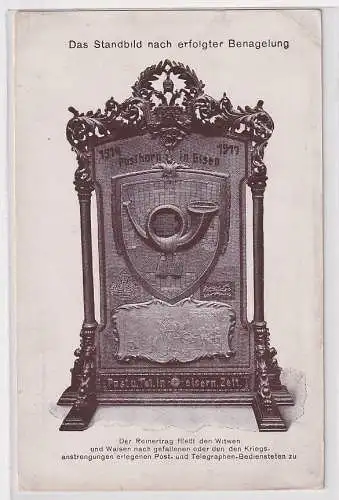 83608 Spenden Ak Posthorn in Eisen 1914-1917 der Post- & Telegraphenbediensteten