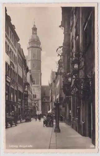 12485 Ak Leipzig - Blick in die Burgstraße 1938