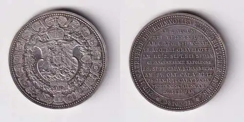 Preussen Medaille Silber 25 Jahrfeier dt.frz. Krieg 1870/71, 1896 (140623)