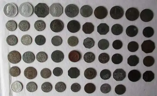 58x Münzen Notgeld Halle, Leipzig, Naumburg, Wittenberge 1917-20 (116006)