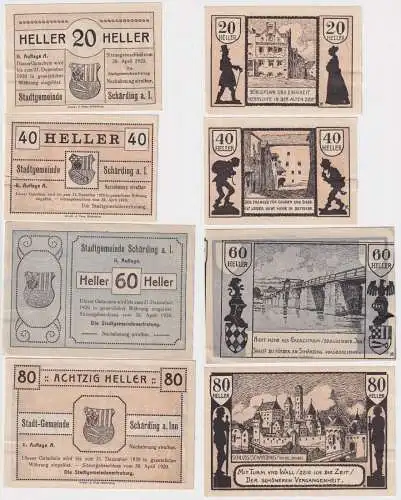 20-80 Heller Banknoten Notgeld Stadtgemeinde Schärding 1920 (168803)