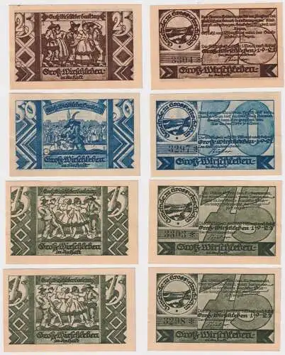 25 bis 75 Pfennig Banknoten Notgeld Gemeinde Groß-Wirschleben 1.9.1921 (168494)
