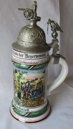 Reservistenkrug 2. Thür. Feldartillerie Regiment Nr. 55 Naumburg 1908 (164561)