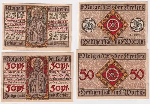 25 und 50 Pfennig Banknoten Notgeld Heiligenstadt und Worbis (168983)