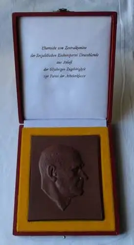 Medaille Ehrenauszeichnung für 60 Jahre Mitgliedschaft SED Bartel IV 605 /130080