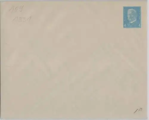 34032 DR Ganzsachen Umschlag PU mit 4 Pfennig Hindenburg