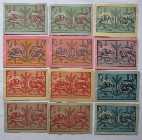 12 Banknoten Notgeld Gemeinde Pennewang 1920 (167360)