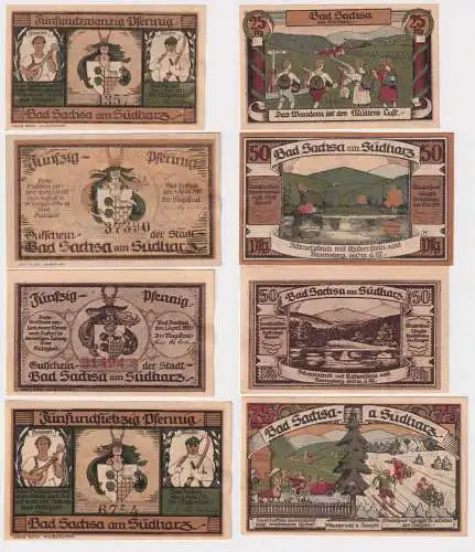 4 Banknoten Notgeld der Stadt Bad Sachsa am Südharz (169149)