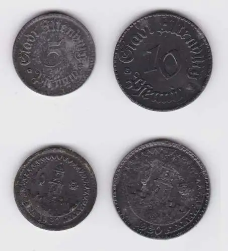 5 und 10 Pfennig Zink Notgeld Münzen Stadt Altenburg 1920 (160629)