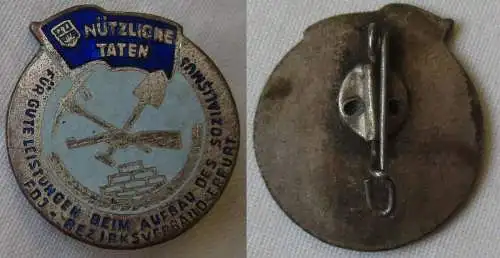 DDR Abzeichen FDJ Bezirksverband Erfurt - Nützliche Taten beim Aufbau (161359)