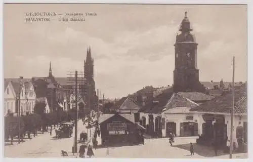 902763 Ak Białystok Polen - Basarstraße um 1910