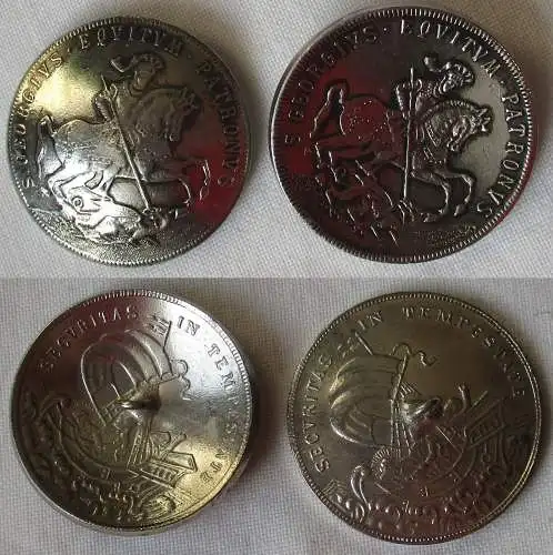 alter Knopf Sankt Georg Medaille RDR Ungarn Habsburg Kremnitz (159626)