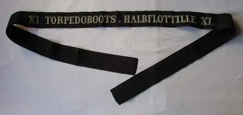 Kaiserliche Marine Mützenband "XI. Torpedoboots=Halbflottille XI." (114205)
