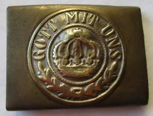 Original Koppelschloss, Preußen - Kaiserreich, "Gott mit uns" , Messing (159610)