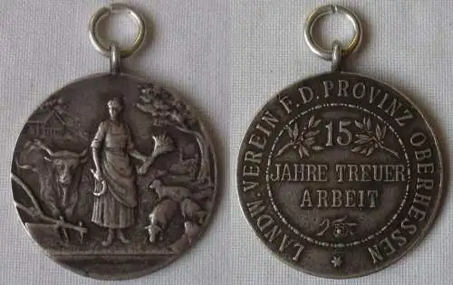 Medaille Landwirtschaftsverein Provinz Oberhessen 15 Jahre treue Arbeit (161870)