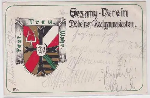 902543 Ak Gesangverein Döbelner Realgynasiasten um1907