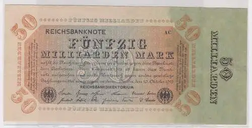 50 Milliarden Mark Banknote Berlin 10.Oktober 1923 Rosenberg 116 c (157100)