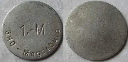 Aluminium DDR Wertmarke GHO - Magdeburg 1,-M  (138188)