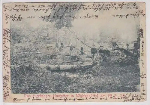 902947 Ak das furchtbare Unwetter in Wolfenbüttel am 23.7.1899