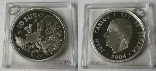10 Euro Silbermünze Spanien EU Erweiterung 2004 (130241)