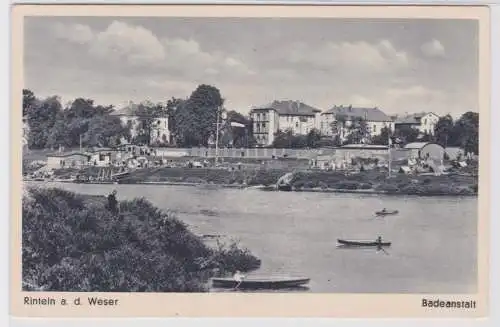 903085 Ak Rinteln an der Weser Badeanstalt um 1930