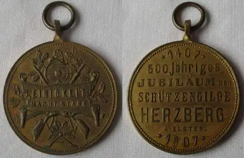 seltene Medaille 500 Jahre Schützengilde Herzberg an der Elster 1907 (110699)