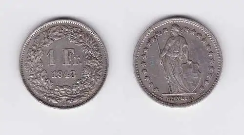 1 Franken Silber Münze Schweiz 1943 (117976)