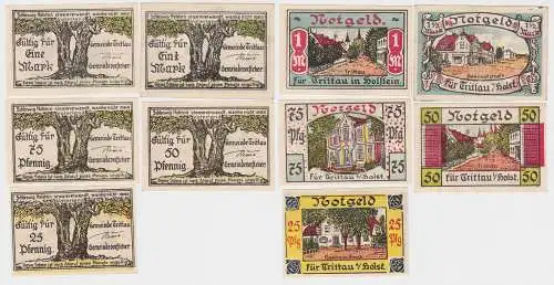 5 Banknoten Notgeld Gemeinde Trittau Schleswig Holstein o.D. (122272)