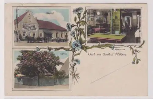 99158 Mehrbild Ak Gruß aus Gasthof Flößberg 1935