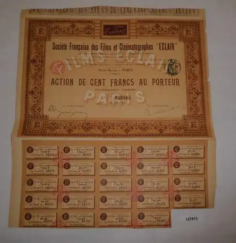 100 Francs Aktie Société française des Films et Cinématographes Eclair (127813)