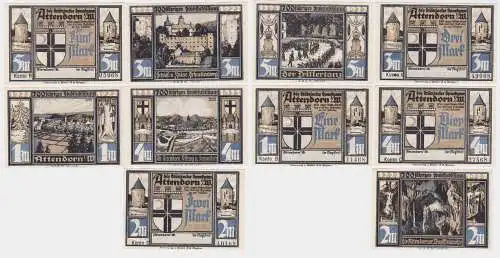 5 Banknoten Notgeld Magistrat Attendorn o.D. (1922) (116253)