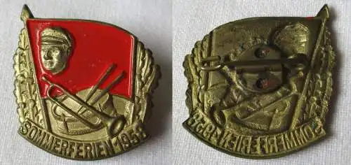 DDR Blech Abzeichen Pioniere Sommerferien 1958 (135255)