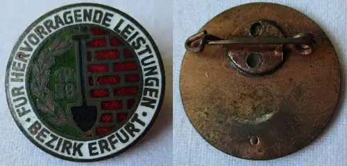 altes Abzeichen NAW-Nationales Aufbauwerk Erfurt 1958 Bronze (115377)