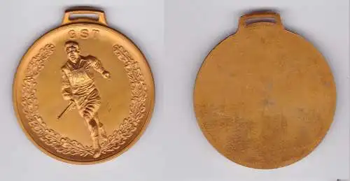 Medaille DDR GST Läufer mit Gewehr im Eichenlaubkranz um 1970 (135519)