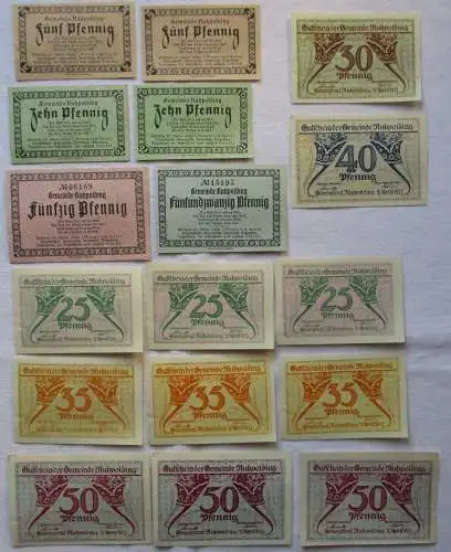 17 Banknoten Notgeld der Stadt Ruhpolding 1920-1921 (128313)