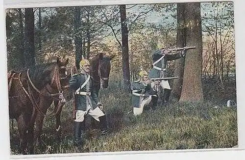 63819 Feldpost Ak Borna Karabiniers Patrouille im Gefecht 1916