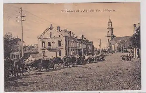 903936 Ak Der Russeneinfall in Ostpreussen 1914 Stallupoenen 1915