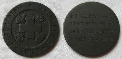Deutsches Rotes Kreuz DRK Spenden Medaille Altgummi Sammlung 1916 (131389)