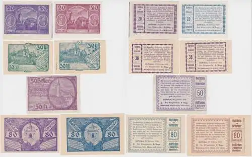 7x  Notgeld Banknoten Hofkirchen Mühlkreis 1920 (130122)