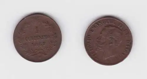 1 Centesimo Kupfer Münze Italien 1867 M (154351)