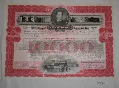 10000 Dollar Aktie The Lake Shore and Michigan Southern Railway Company (127206)