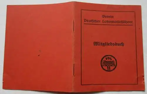 Mitgliedsbuch Verein deutscher Lokomotivführer VDL Görlitz 1904 (153022)