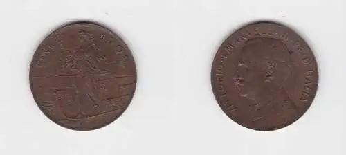 2 Centesimi Kupfer Münze Italien 1909 Gondel (129979)