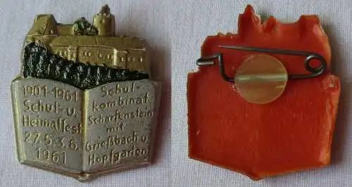 DDR Abzeichen Schul-Kombinat Scharfenstein mit Grießbach Hopfgarten 1961 /152538