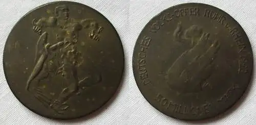 50 Millionen Mark Notgeld Münze Deutsche Volks-Opfer Ruhr u. Rhein 1923 (132161)