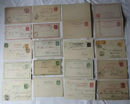 Sammlung mit 18 x Ganzsachen Briefe & Postkarten Norwegen oft vor 1900 (154572)