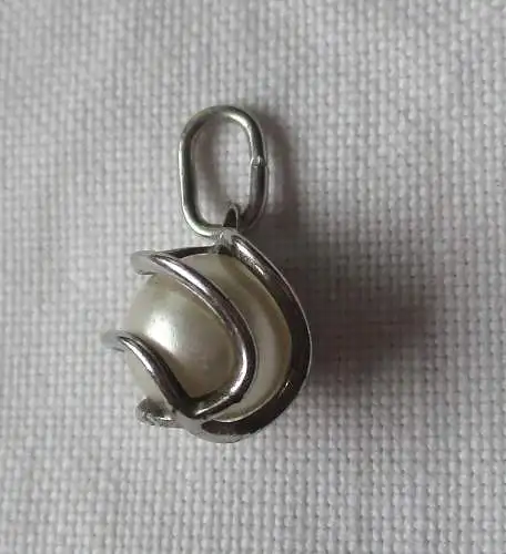 charmante 925er Sterling Silber Ketten Anhänger mit kleiner Perle (163258)