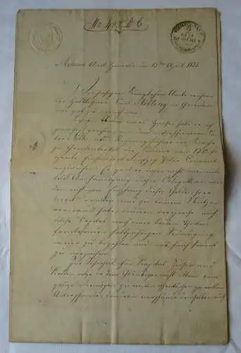 seltenes amtliches Dokument Hyphothekenbrief? 1835 Groß Berkel b. Hameln(143036)